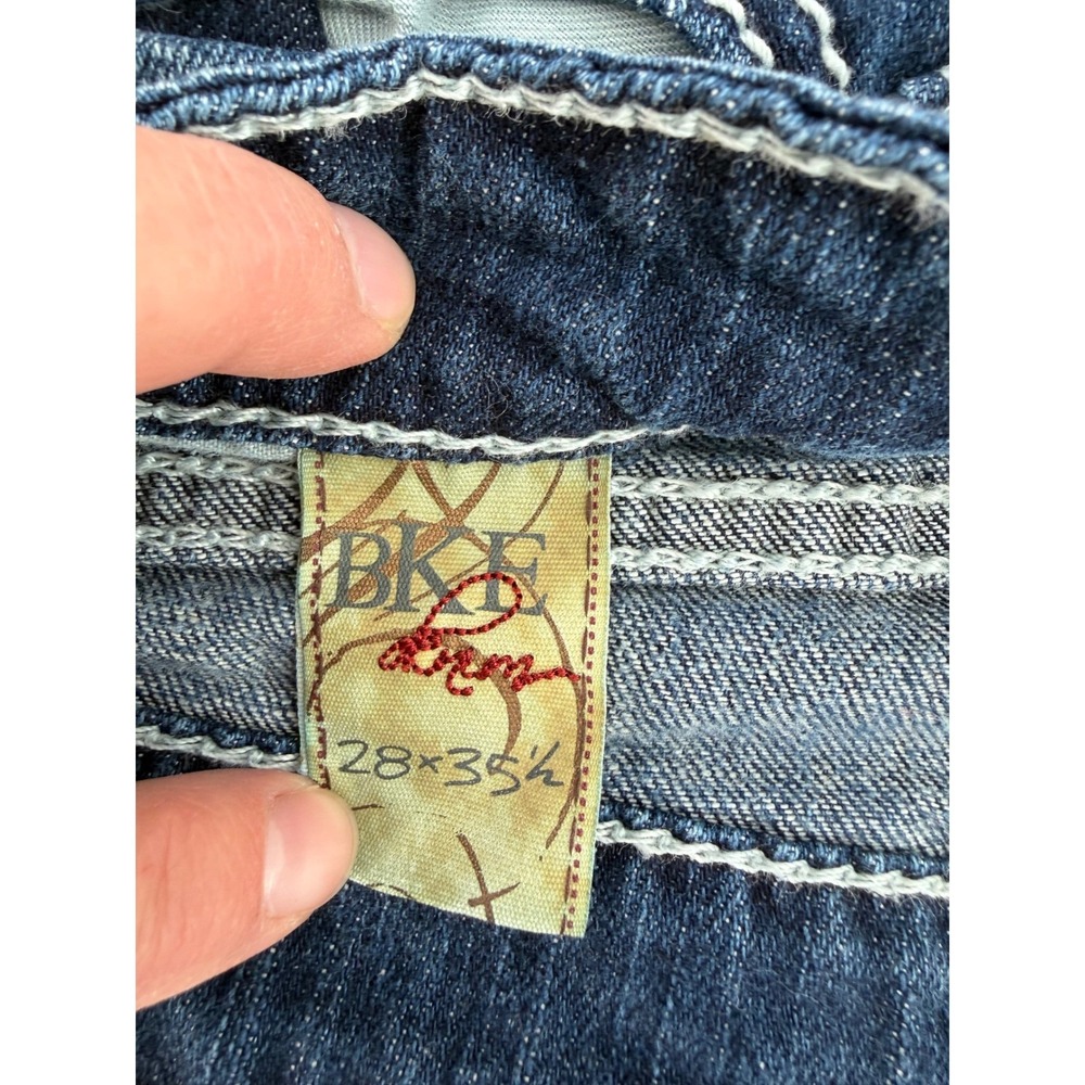 BKE Stella Bootcut Jeans Womens 28x35 Dark Wash Stretch‎ Denim Embroidered - Picture 5 of 8